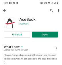 The Acebook App in the App/Play store
